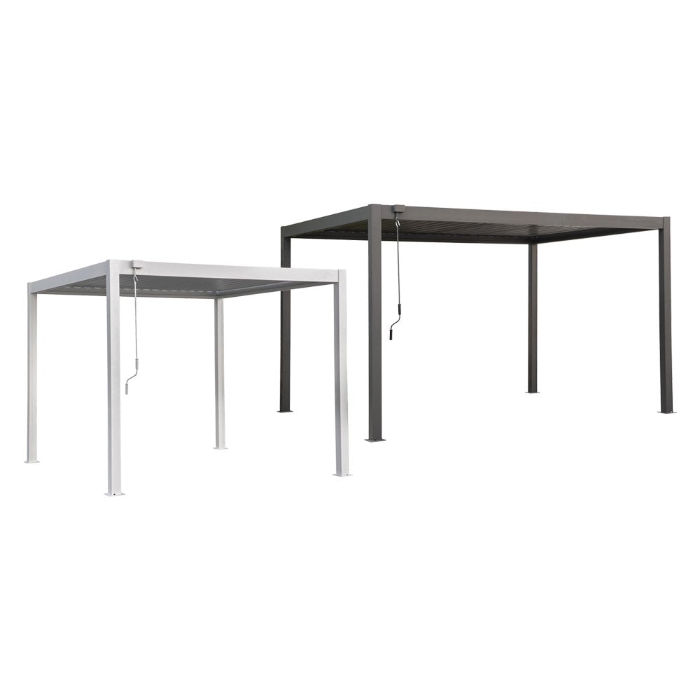 PERGOLA BIOCLIMATICA 'QUIETE' mt 3 x 3 - h. 2,4 - col. bianco