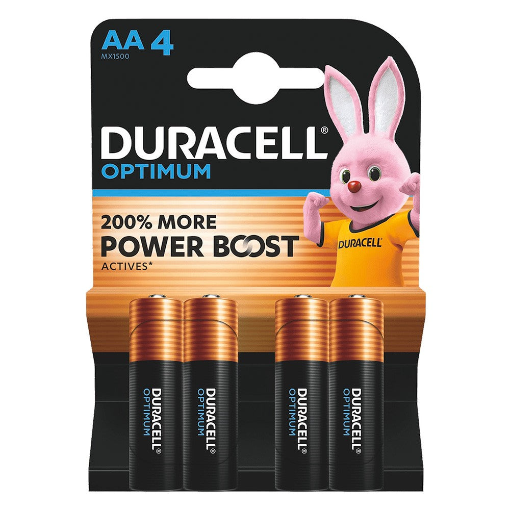 PILA STILO DURACELL 'OPTIMUM' Pz 4 - 1,5 V - AA (Optimum)