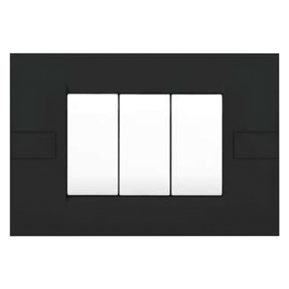 PLACCA SERIE 'INTEGRA' 3 posti - nero
