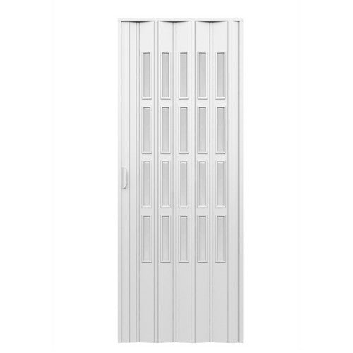 PORTA D'ARREDO PER INTERNO A SOFFIETTO CON VETRO MOLATO BIANCO Misura: cm 83 x 214