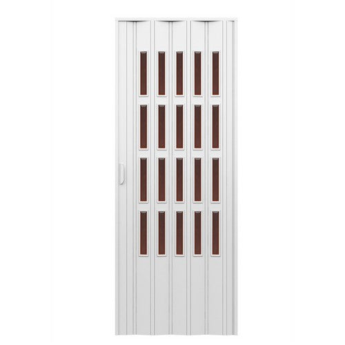 PORTA D'ARREDO PER INTERNO A SOFFIETTO CON VETRO MOLATO BRONZO Misura: cm 100 x 214