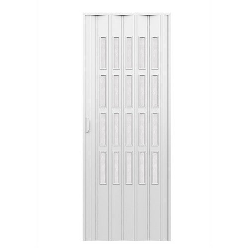 PORTA D'ARREDO PER INTERNO A SOFFIETTO CON VETRO NIAGARA BIANCO Misura: cm 100 x 214