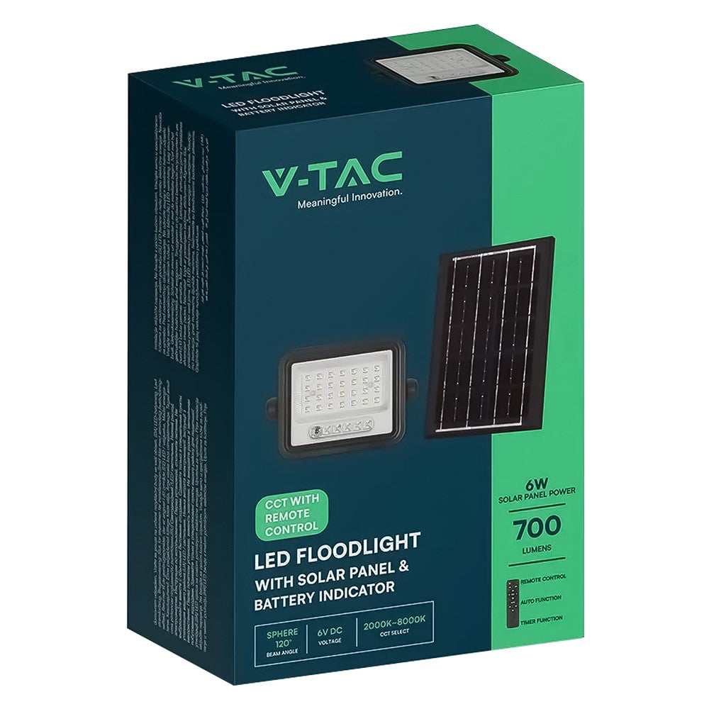 PROIETTORE A LED 'CCT' CON PANNELLO SOLARE 50W / 700 lumen
