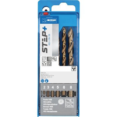 PUNTA TRAPANO HSS-G STEP+ 01401 ASTUCCIO KRINO
