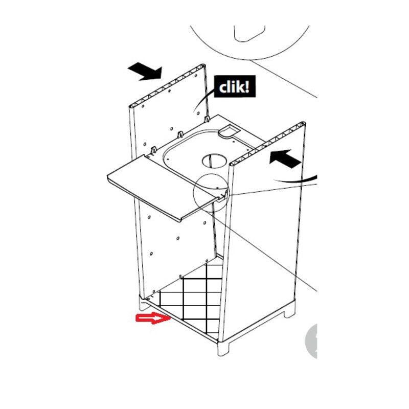 R BASE KIT MOBILE P/LAVATOIO 40X40x87H CM