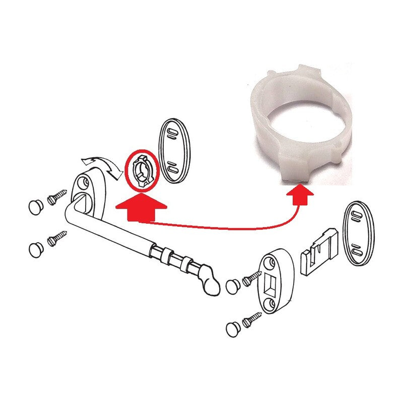 R SUPPORTO X FERMAIMPOSTE BRUCO PLASTICA NERA(PZ.2)