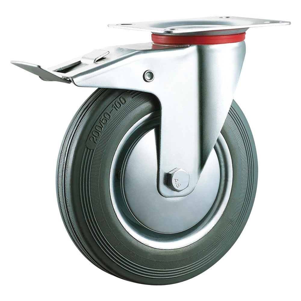 RUOTA PER CARRELLI ART. 80 ø mm 160 - piastra mm 135 x 85 - capacità kg 100