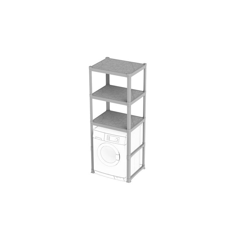 SCAFFALE COPRILAVATRICE SABBIA 3 PIANI CM 60X75X184
