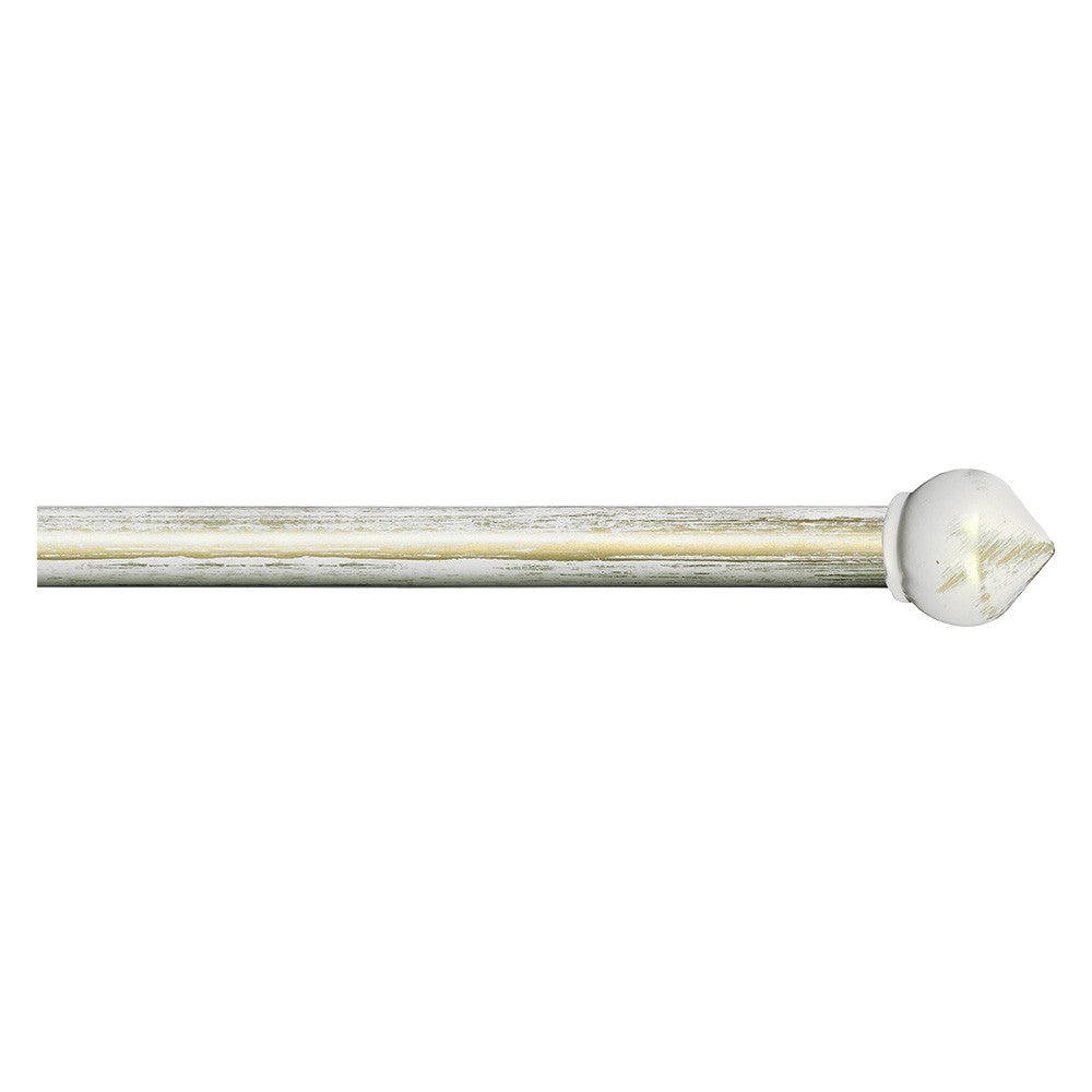 SCORRITENDA 'KIT FERRO' mod. 'Bulbo' col. avorio oro Ø 20/19 mm.