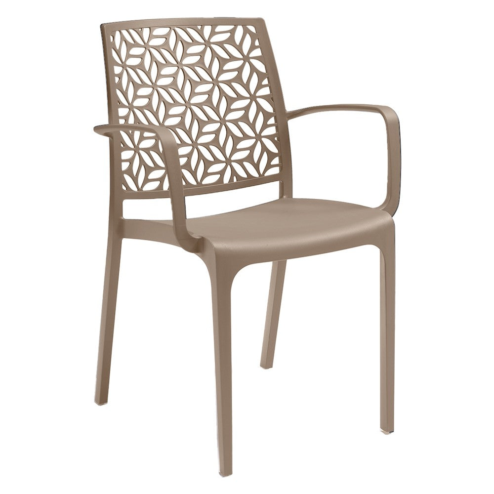 SEDIA IN POLIPROPILENE 'NINFA ARMCHAIR' grafite