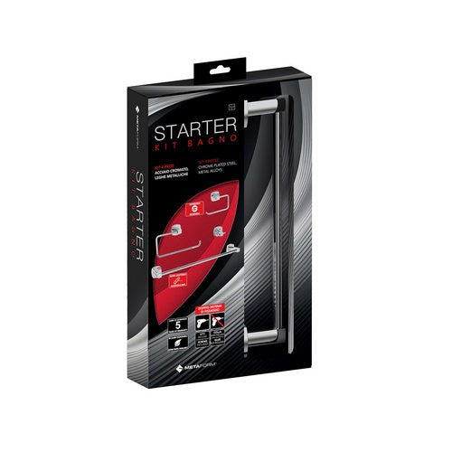 SET ACCESSORI BAGNO STARTER 4 PZ Misura: Cromo