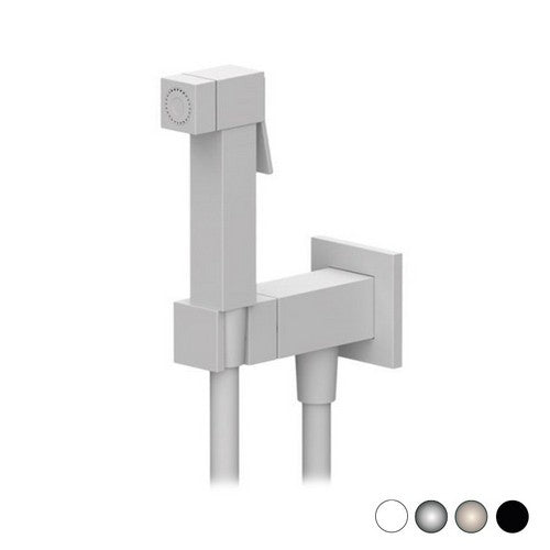 SET MISCELATORE CON DOCCETTA SHUT-OFF QUADRO Misura: Bianco Opaco