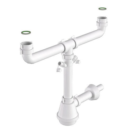 SIFONE FIASCA UNIVERSALE 2 VIE 1"1/2 1"1/4 Misura: 1"1/2 - 1"1/4