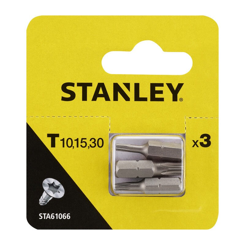 STANLEY STA61066 3 INSERTI MM.25 TX TORX 10-15-30