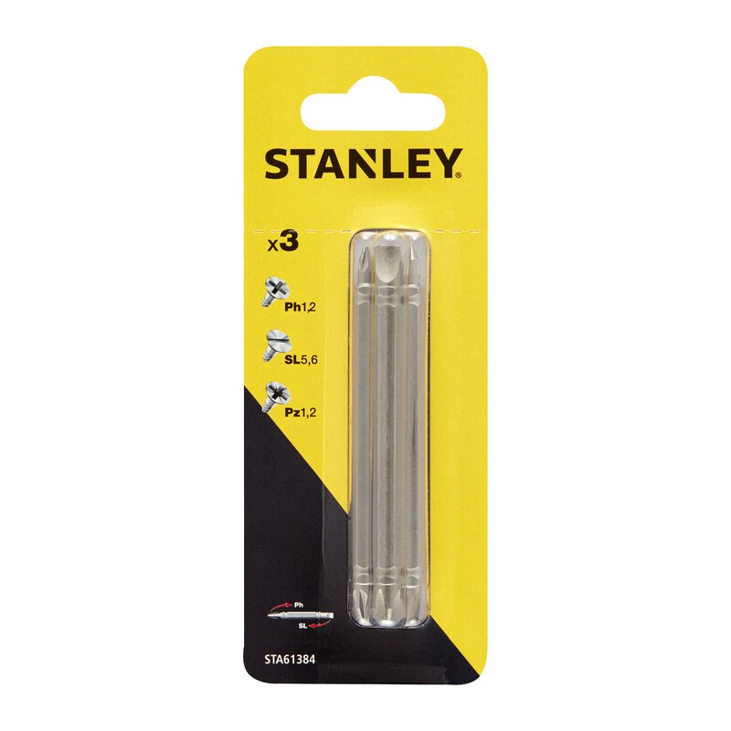 STANLEY STA61384 3 INSERTI DOPPI MM.86 ASS.
