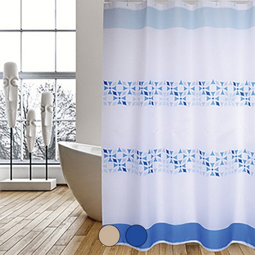 TENDA PER DOCCIA IN TESSUTO POLIESTERE PORTO Misura: cm 180x200 Blu