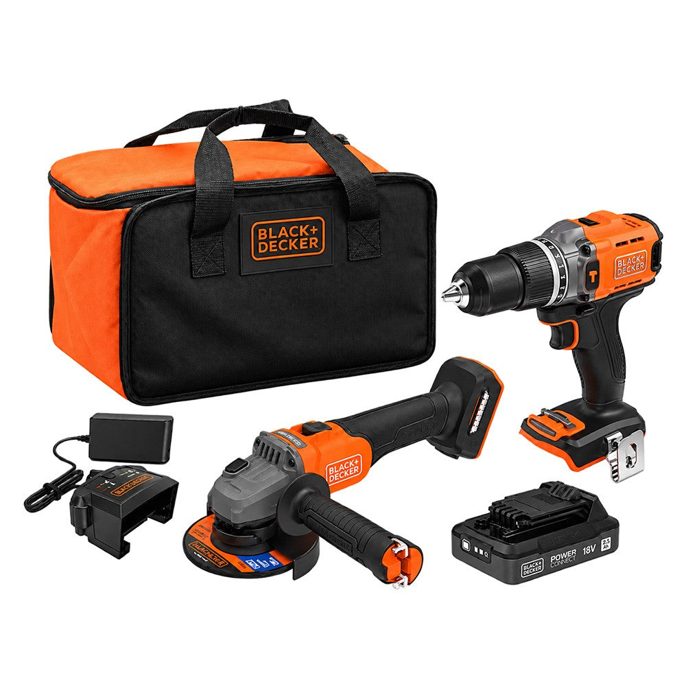 TRAPANO+SMERIGLIATRICE A BATTERIA 'BCK24E1SB-QW' 18V
