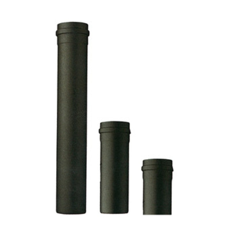 TUBO P/STUFA A PELLET H 25 CM D 10 CM NERO OPACO