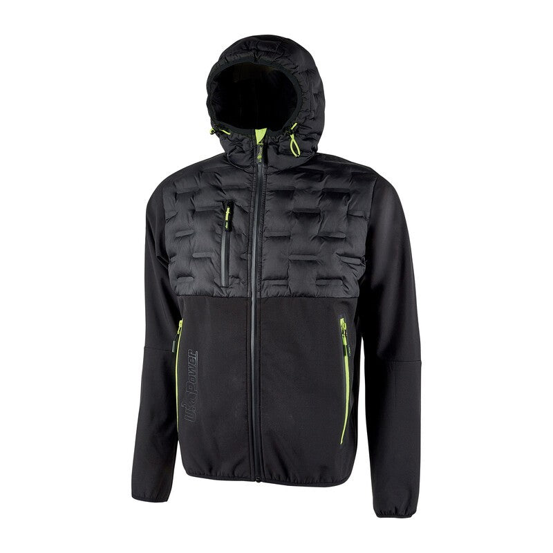 U-POWER GIACCONE SPOCK NERO-GIALLO TAGLIA M