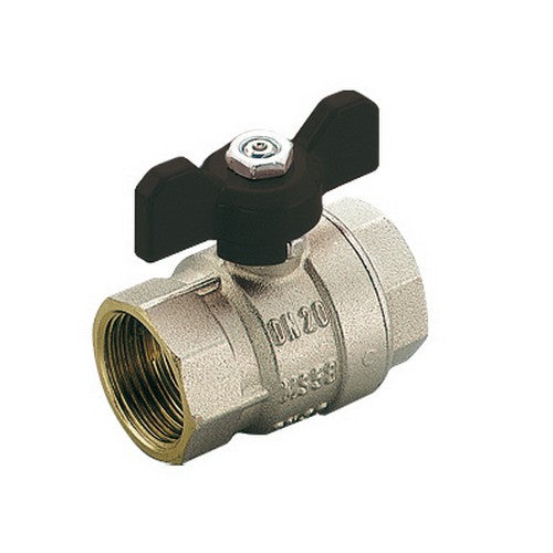VALVOLA A SFERA FF SCIROCCO PASSAGGIO TOTALE CON FARFALLA Misura: 3/8" DN 10 PN 50