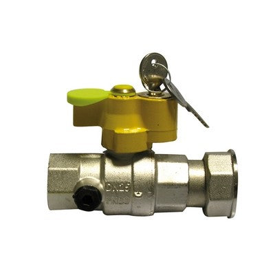 VALVOLA A SFERA GAS F/GIRELLO CON SERRATURA Misura: 1" x 1" 1/4 DN 25