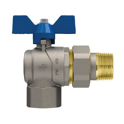 VALVOLA A SFERA P.T. CON FARFALLA A SQUADRA EVOLUTION FEMMINA-BOCCHETT Misura: 3/4" x 3/4" DN 20 PN 40