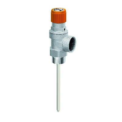 VALVOLA DI SICUREZZA COMBINATA CROMATA PER IMPIANTI SOLARI Misura: 6 bar - 3/4Mx3/4F
