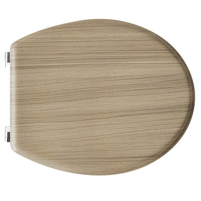 SEDILE WC UNIVERSALE IN LEGNO ROVERE SBIANCATO