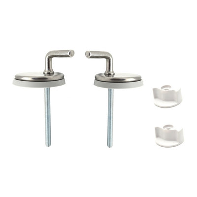 COPPIA SUPPORTI PER SEDILE WC IN OTTONE CROMATO