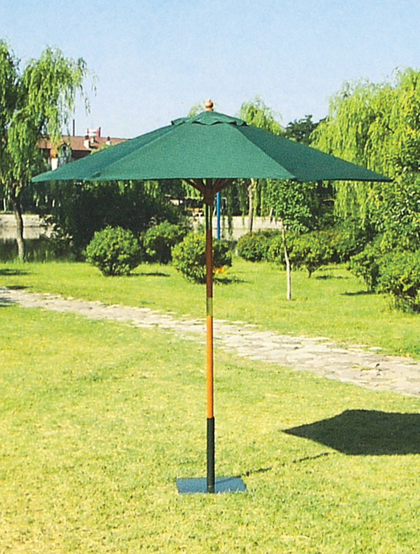 OMBRELLONE IN LEGNO TONDO CM.250-6-38 VERDE