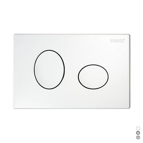 PLACCA PER CASSETTA INCASSO PUCCI ECO 2 PULSANTI ELLISSE MOD.2014
