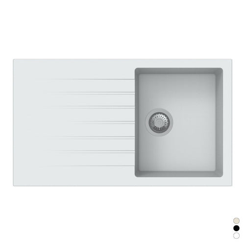 LAVELLO SINTETICO DA INCASSO 1 VASCA  CM 86