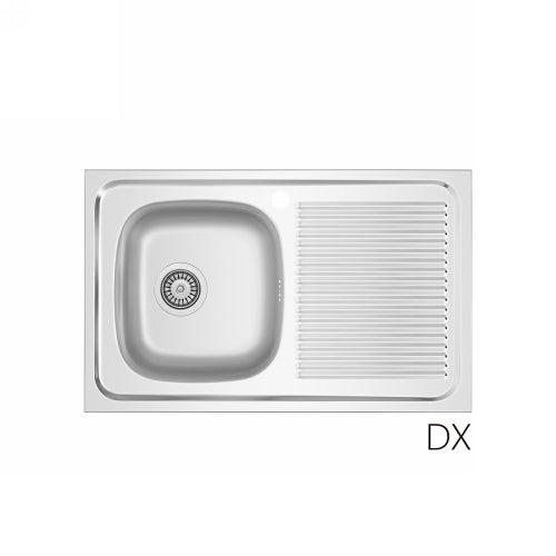 LAVELLO APPOGGIO IN ACCIAIO MOD. LA02 CM 80x50