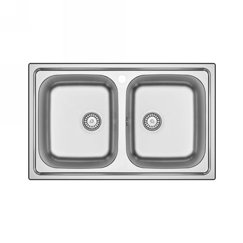 LAVELLO INCASSO IN ACCIAIO MOD. LS05 80x50 CM