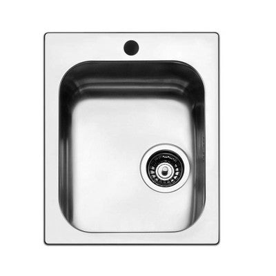 LAVELLO INCASSO IN ACCIAIO SPAZZOLATO 42X50 CM