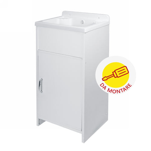 KIT LAVATOIO MINI MOBILE IN PVC E VASCA IN POLIPROPILENE (DA MONTARE)