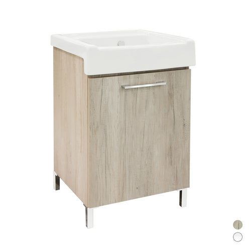 MOBILE LAVATOIO CON LAVABO IN CERAMICA 1 ANTA