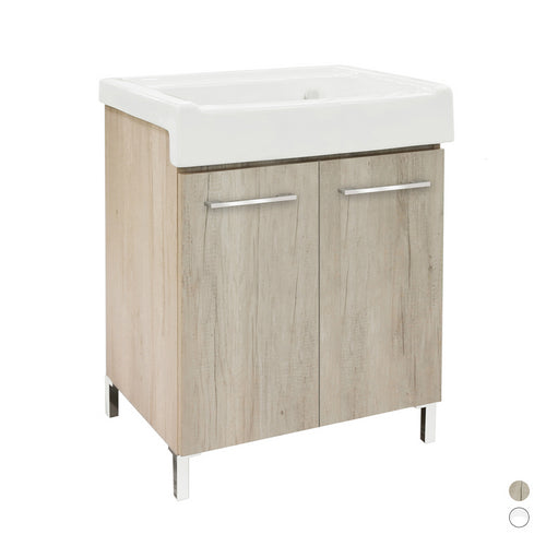 MOBILE LAVATOIO CON LAVABO IN CERAMICA 2 ANTE