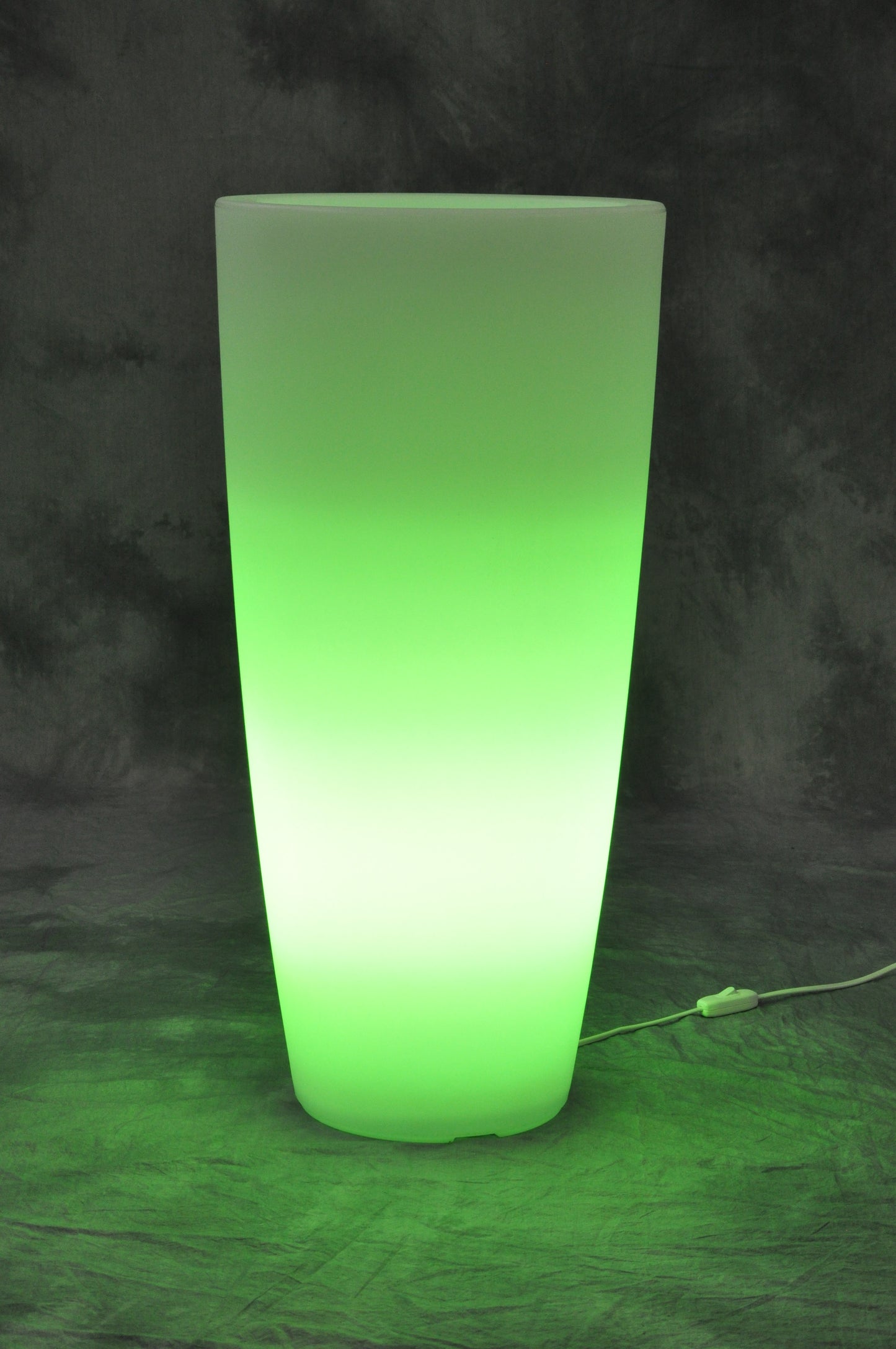 VASO HOME LIGHT TONDO CM.33X70H. GHIAC/VER