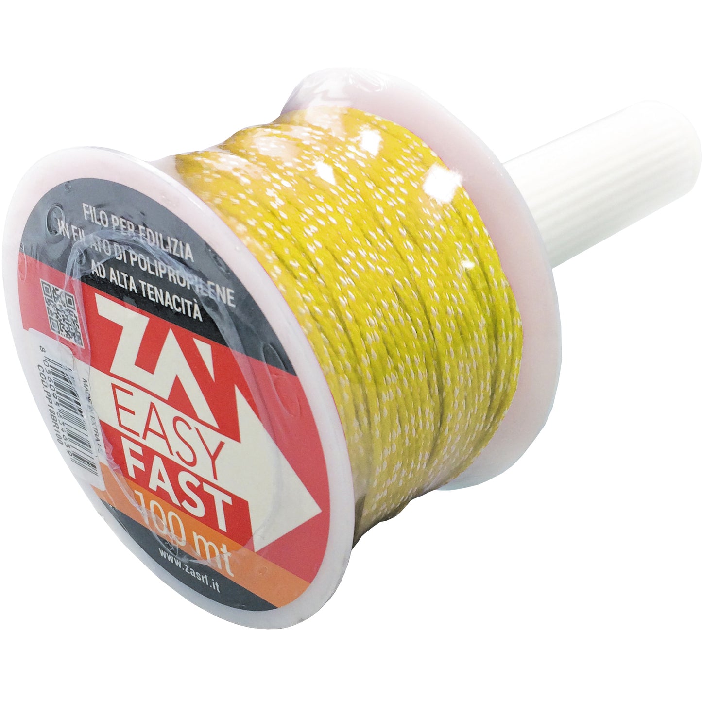 FILO PER EDILIZIA CON MANICO 100 M GIALLO