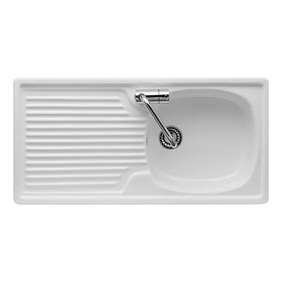 LAVELLO DA INCASSO IN CERAMICA CON 1 VASCHETTA 90X45