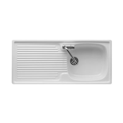 LAVELLO DA INCASSO IN CERAMICA CON 1 VASCHETTA 100X45