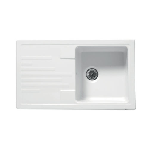 LAVELLO DA INCASSO IN CERAMICA MOD. C282 CON 1 VASCHETTA 86 x 50