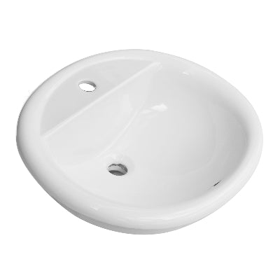 LAVABO SOPRAPIANO CON FORO RUBINETTO CM 57x49
