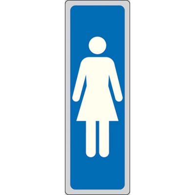 TARGA SEGNALETICA ADESIVA DONNE