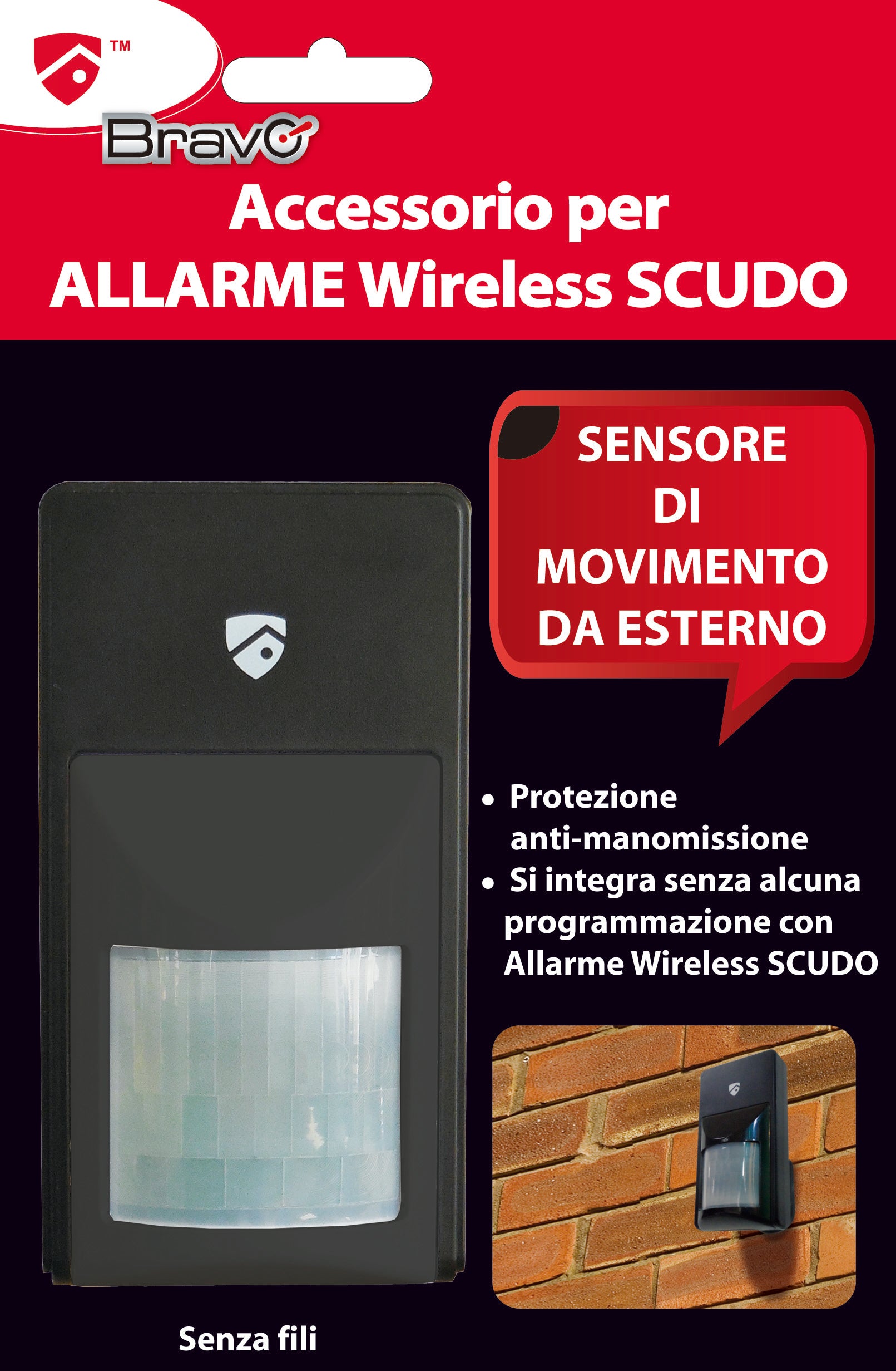 ANTIFURTO DOMESTICO-SENSORE MOVIMENTO X