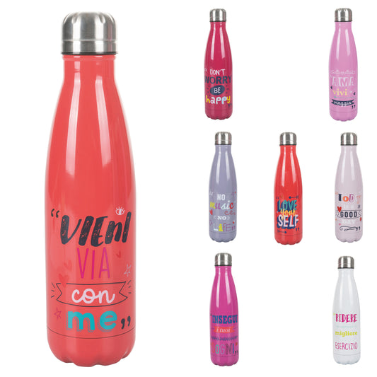 BORRACCIA TERMICA 36H 750ML.ACCIAI.INOX COL.