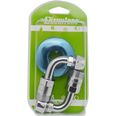 2 PZ CURVETTE SOTTOLAVABO A 90° COMPLETE E GIREVOLE BLISTER