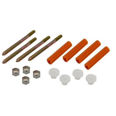 4 PZ FISSAGGI PER WC E BIDET CON TASSELLO ARANCIO