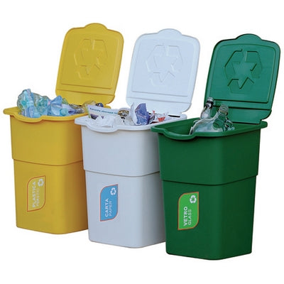 PATTUMIERA RACCOLTA DIFFERENZIATA SET 3 PZ.